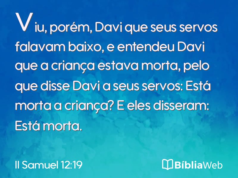 II Samuel 12:19 em imagem para compartilhar