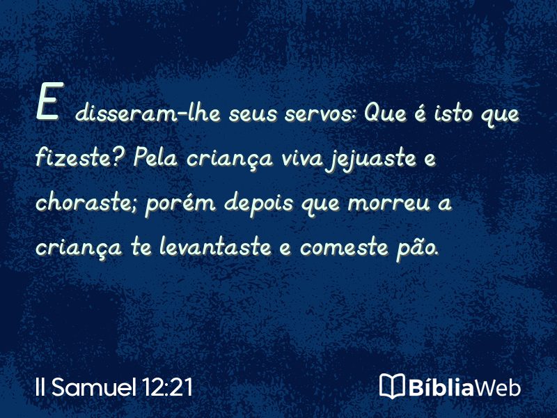 II Samuel 12:21 em imagem para compartilhar