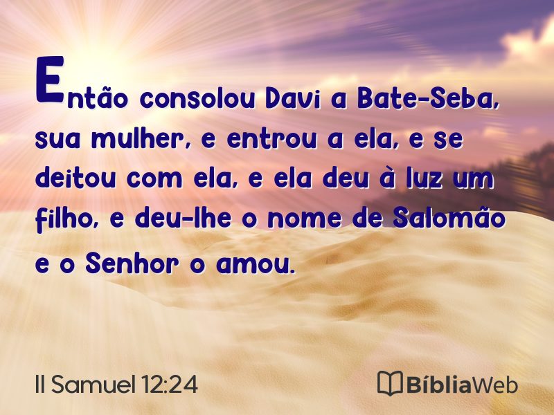 II Samuel 12:24 em imagem para compartilhar