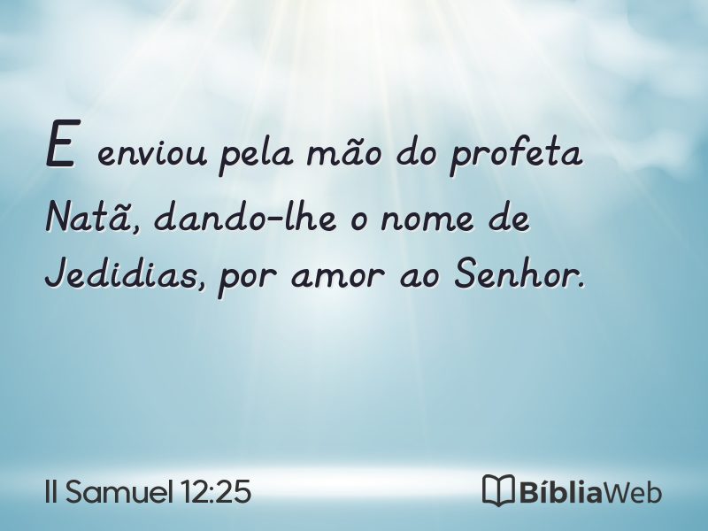 II Samuel 12:25 em imagem para compartilhar