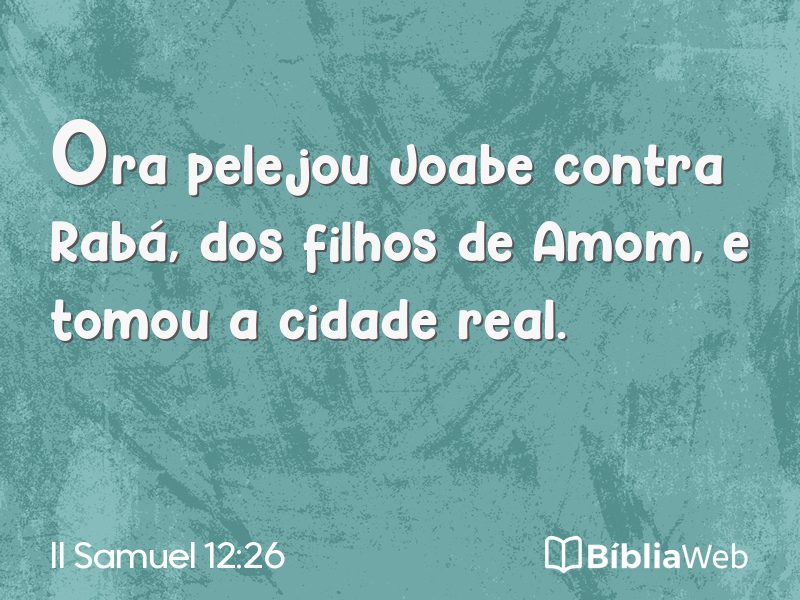II Samuel 12:26 em imagem para compartilhar