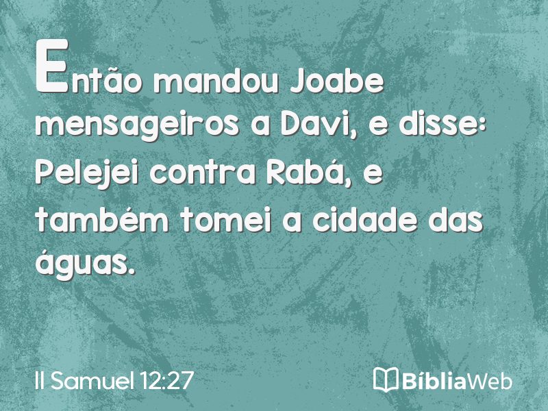 II Samuel 12:27 em imagem para compartilhar
