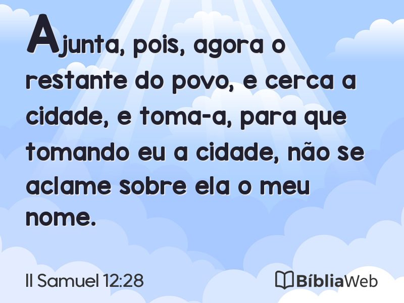 II Samuel 12:28 em imagem para compartilhar