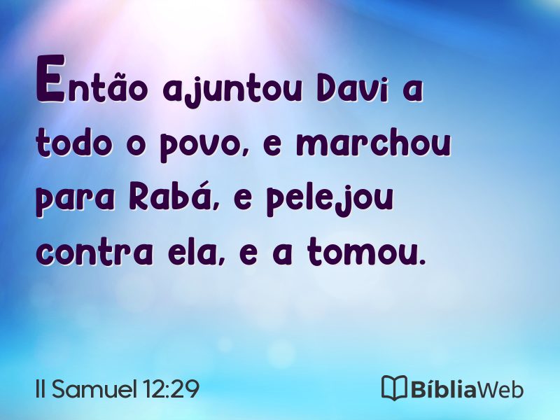 II Samuel 12:29 em imagem para compartilhar