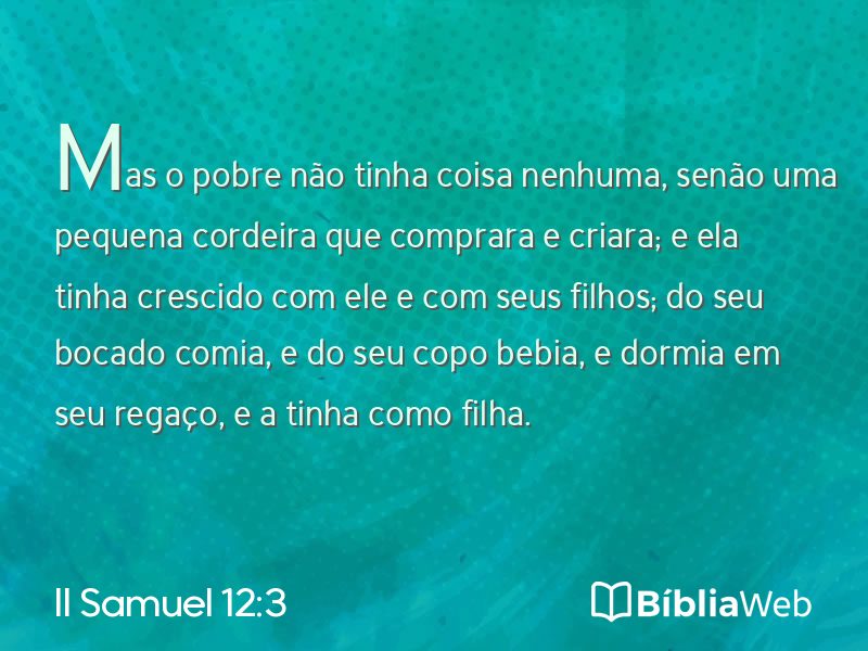 II Samuel 12:3 em imagem para compartilhar