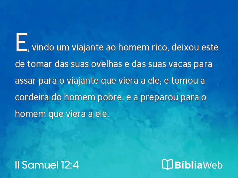 II Samuel 12:4 em imagem para compartilhar