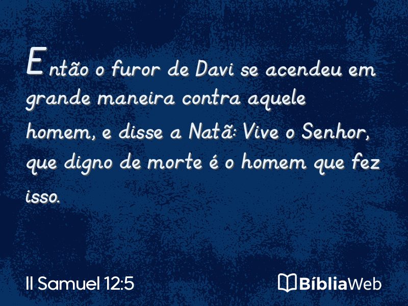 II Samuel 12:5 em imagem para compartilhar