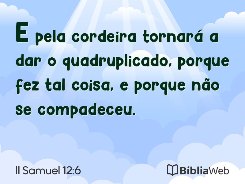 II Samuel 12:6 em imagem para compartilhar