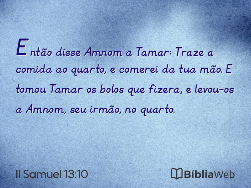 II Samuel 13:10 em imagem para compartilhar