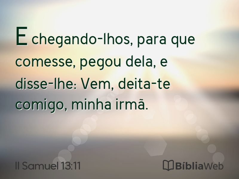 II Samuel 13:11 em imagem para compartilhar