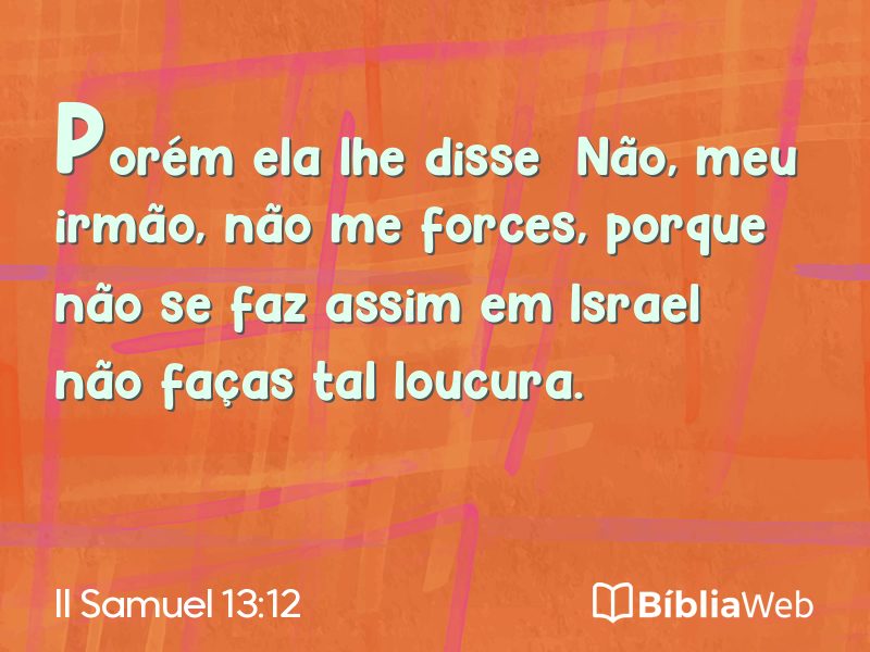 II Samuel 13:12 em imagem para compartilhar