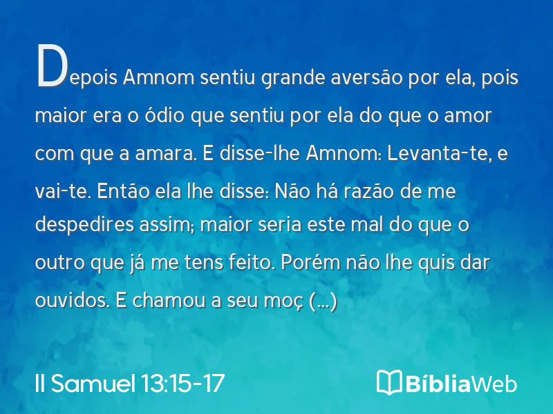 II Samuel 13:15-17 em imagem para compartilhar