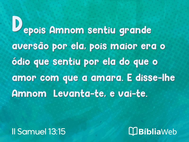 II Samuel 13:15 em imagem para compartilhar