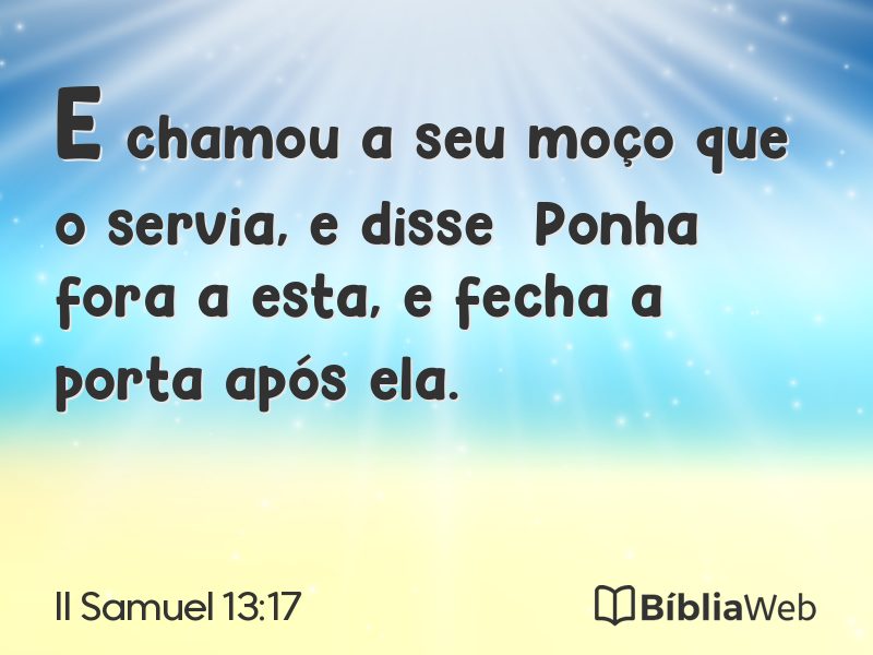 II Samuel 13:17 em imagem para compartilhar