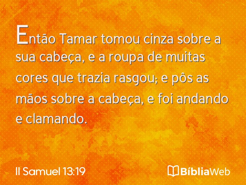II Samuel 13:19 em imagem para compartilhar