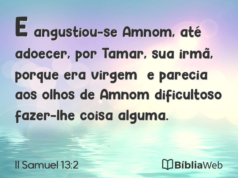 II Samuel 13:2 em imagem para compartilhar