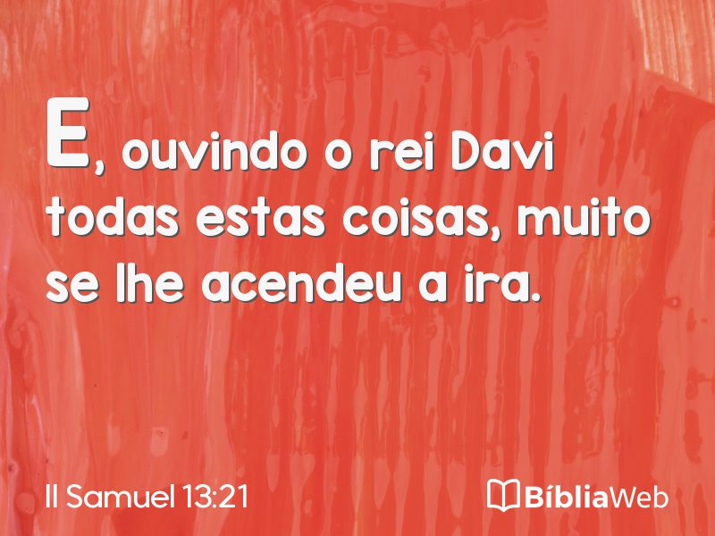 II Samuel 13:21 em imagem para compartilhar