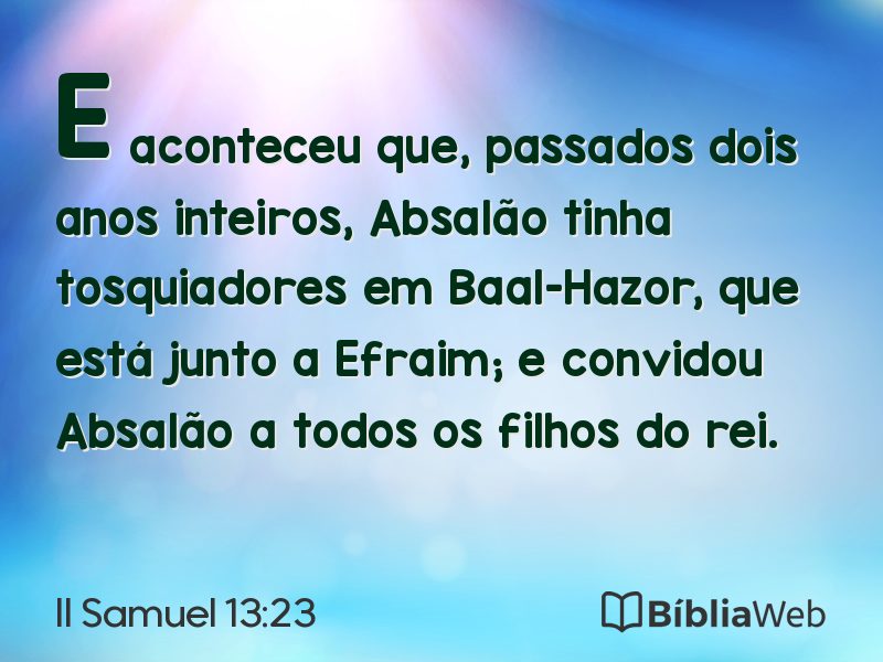 II Samuel 13:23 em imagem para compartilhar