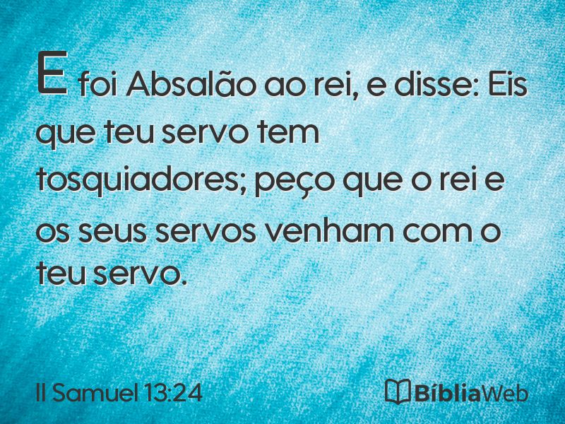 II Samuel 13:24 em imagem para compartilhar