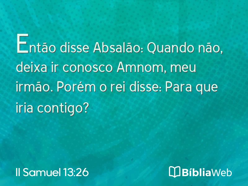 II Samuel 13:26 em imagem para compartilhar