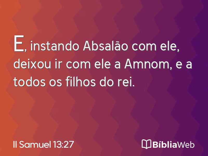 II Samuel 13:27 em imagem para compartilhar