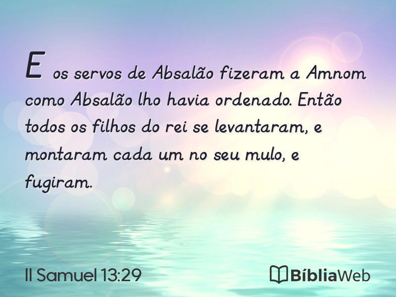 II Samuel 13:29 em imagem para compartilhar