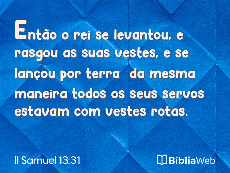 II Samuel 13:31 em imagem para compartilhar
