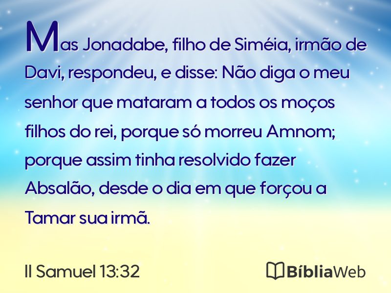 II Samuel 13:32 em imagem para compartilhar