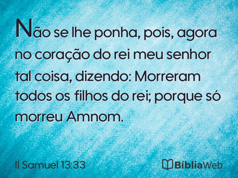II Samuel 13:33 em imagem para compartilhar