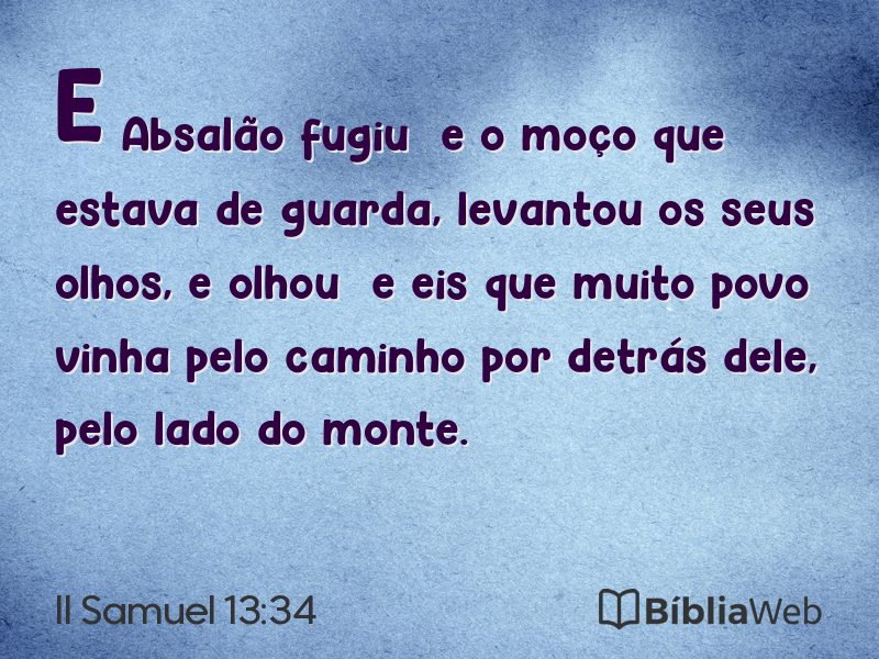 II Samuel 13:34 em imagem para compartilhar