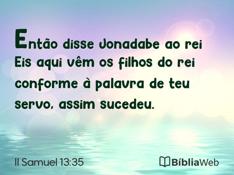 II Samuel 13:35 em imagem para compartilhar