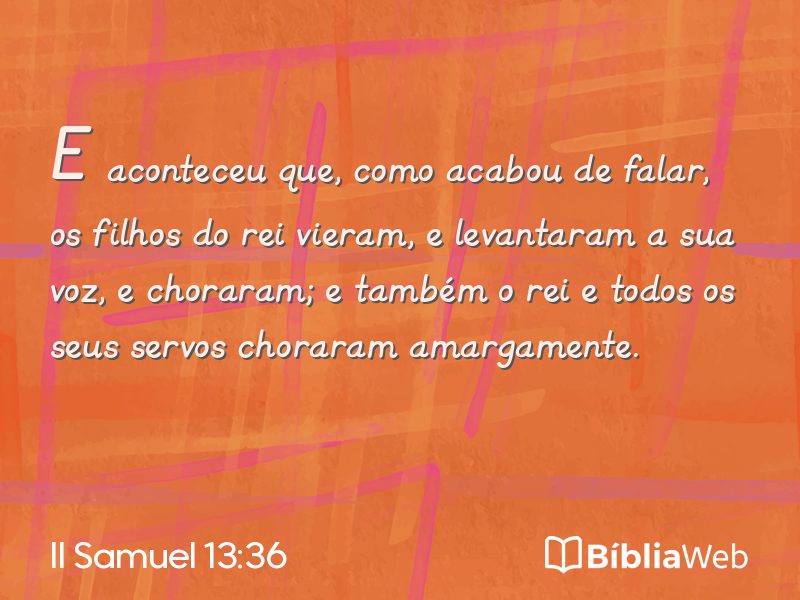 II Samuel 13:36 em imagem para compartilhar