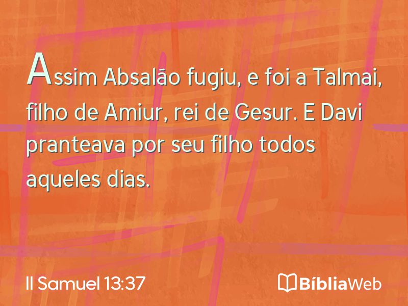 II Samuel 13:37 em imagem para compartilhar