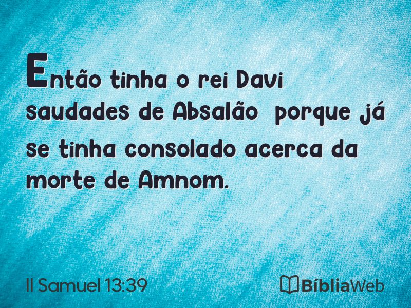 II Samuel 13:39 em imagem para compartilhar
