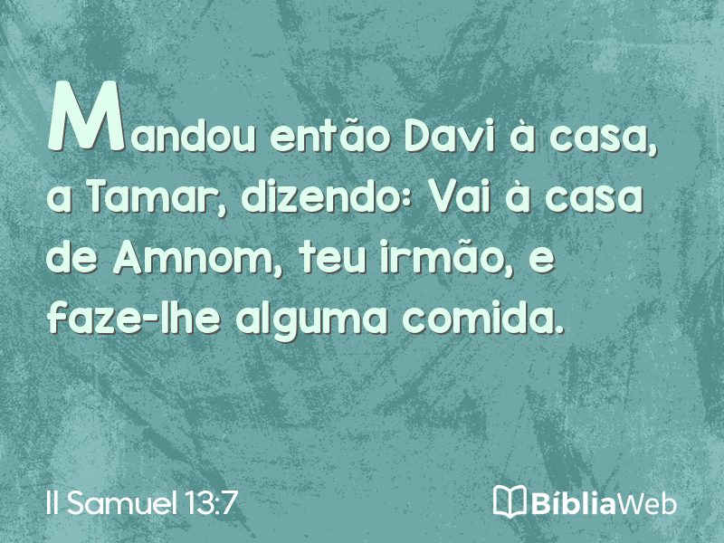 II Samuel 13:7 em imagem para compartilhar