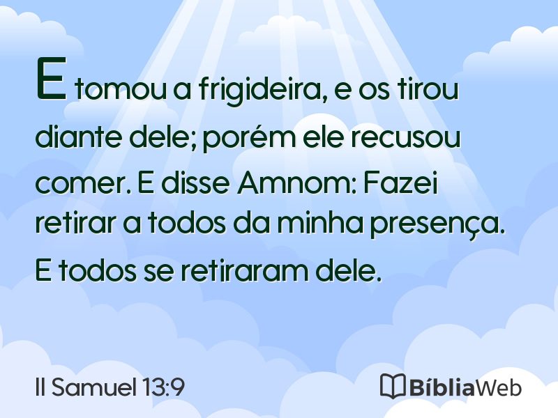 II Samuel 13:9 em imagem para compartilhar