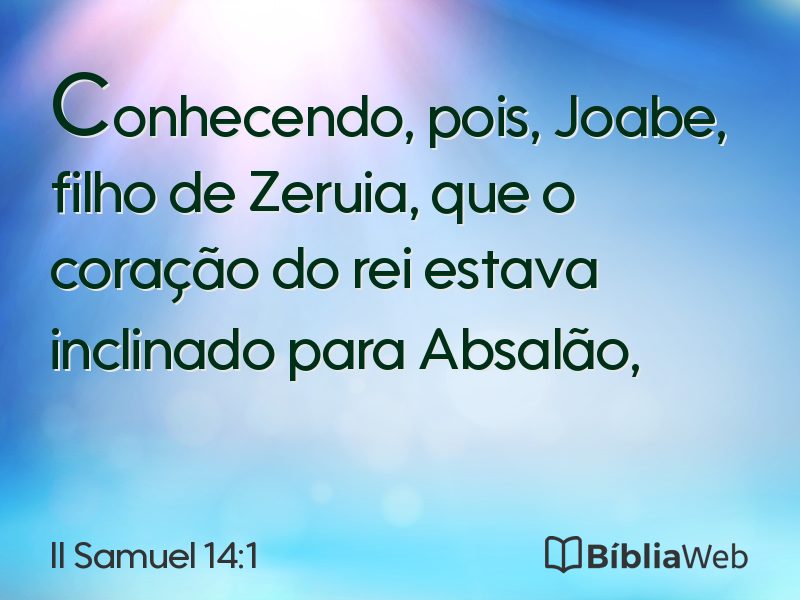 II Samuel 14:1 em imagem para compartilhar