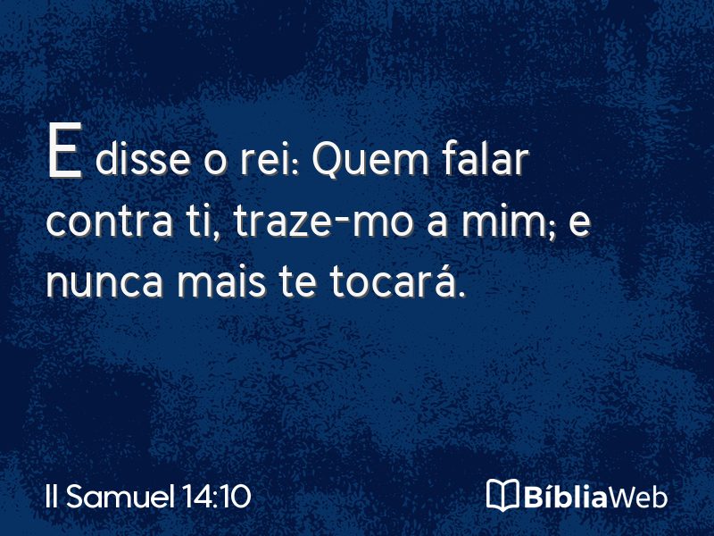 II Samuel 14:10 em imagem para compartilhar