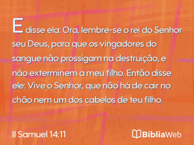 II Samuel 14:11 em imagem para compartilhar