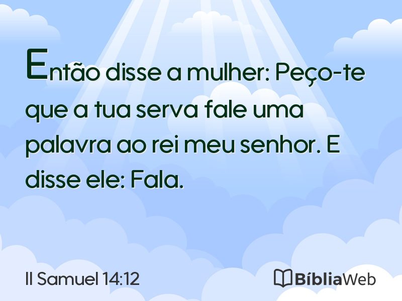II Samuel 14:12 em imagem para compartilhar