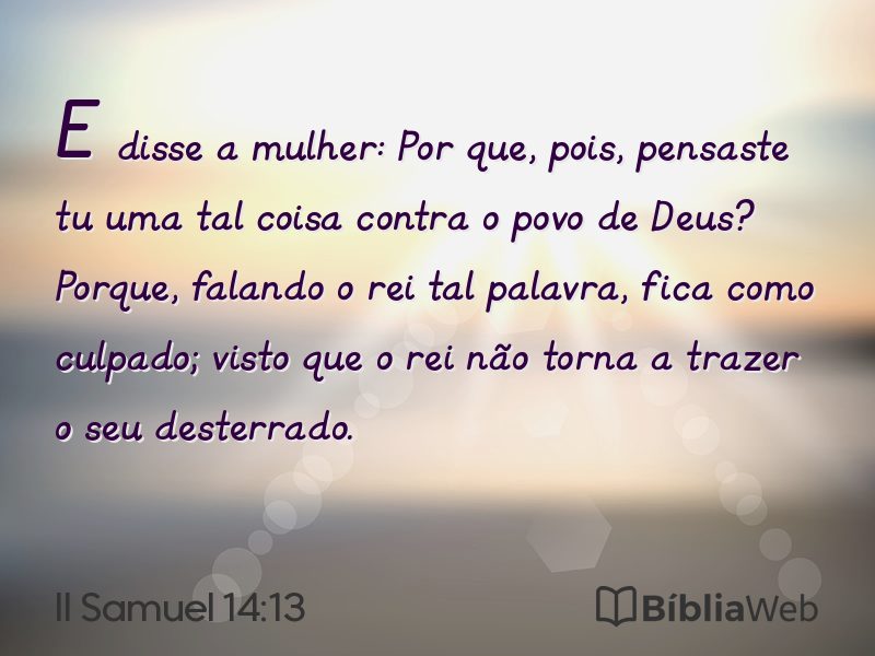 II Samuel 14:13 em imagem para compartilhar