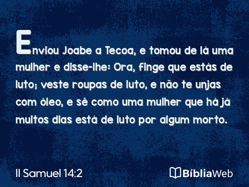 II Samuel 14:2 em imagem para compartilhar