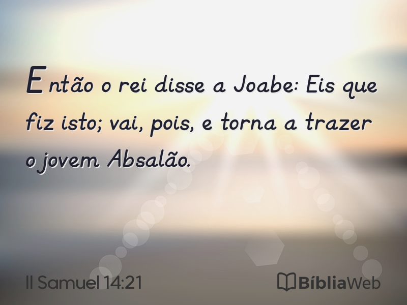 II Samuel 14:21 em imagem para compartilhar