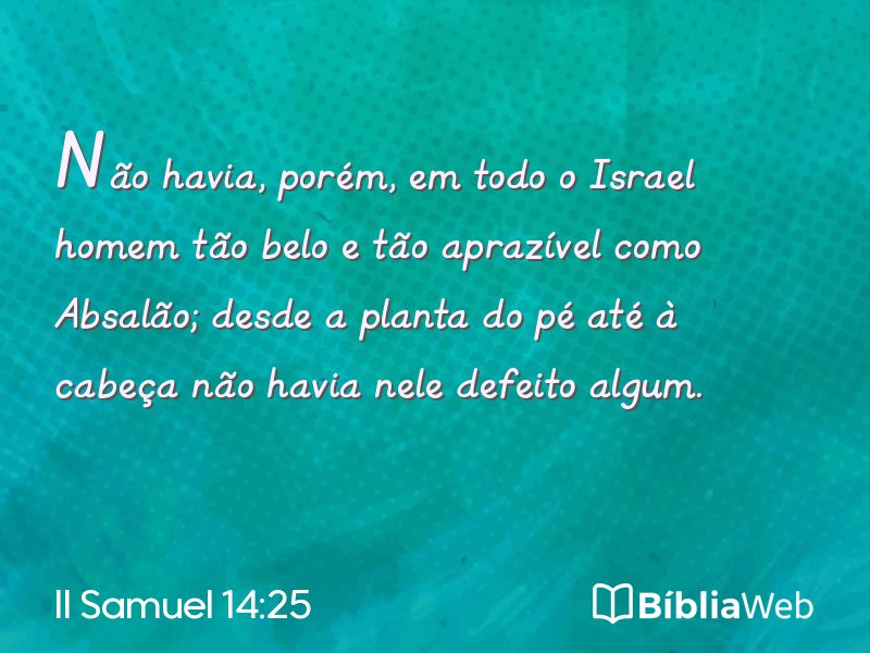 II Samuel 14:25 em imagem para compartilhar