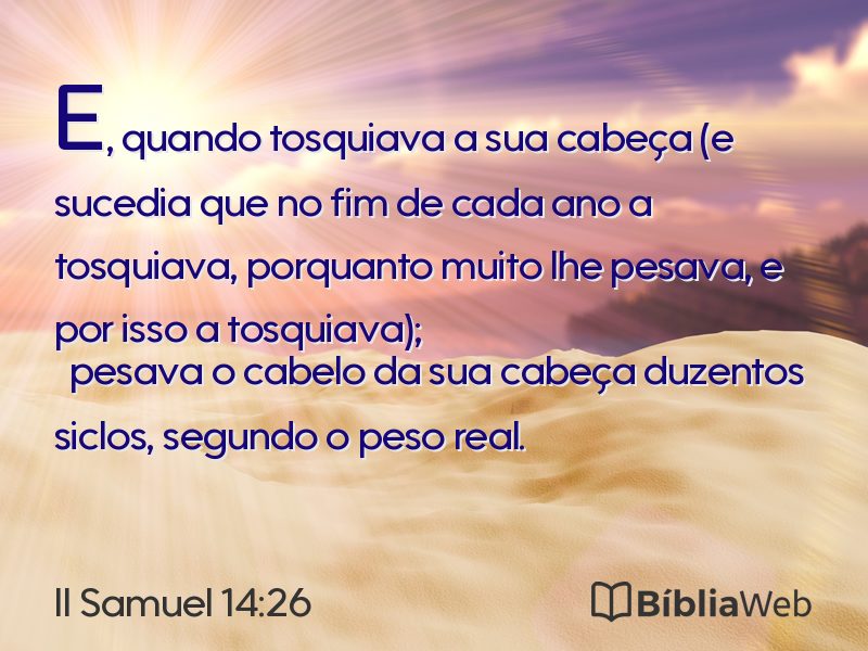 II Samuel 14:26 em imagem para compartilhar