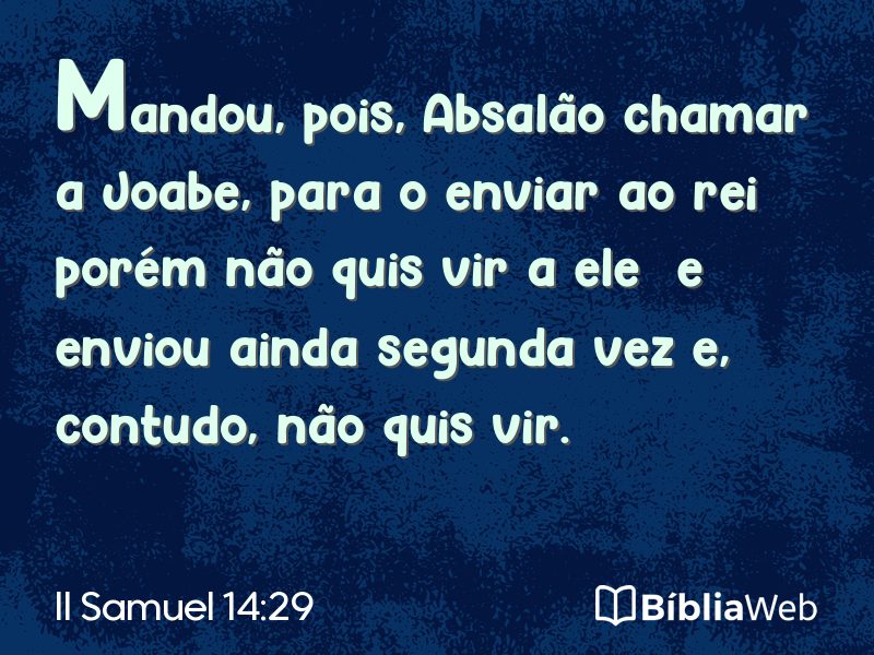 II Samuel 14:29 em imagem para compartilhar