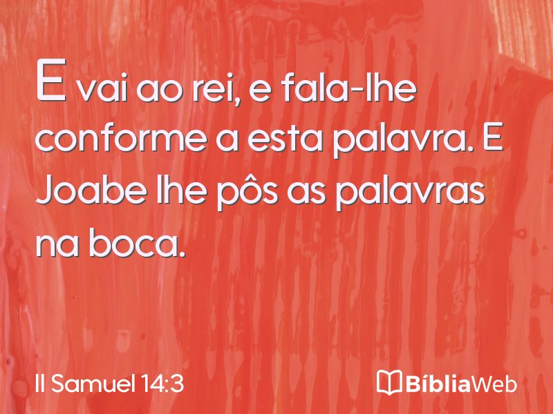II Samuel 14:3 em imagem para compartilhar