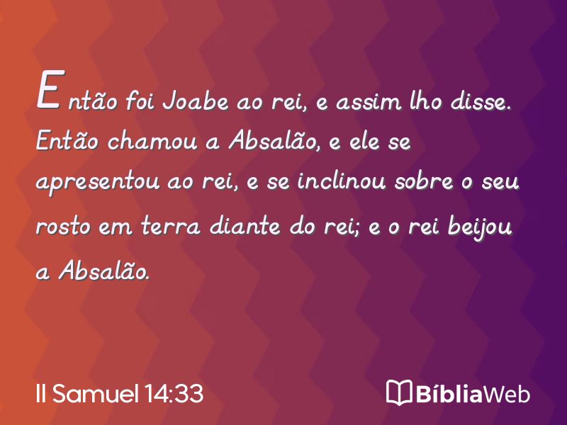 II Samuel 14:33 em imagem para compartilhar