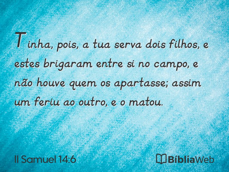 II Samuel 14:6 em imagem para compartilhar