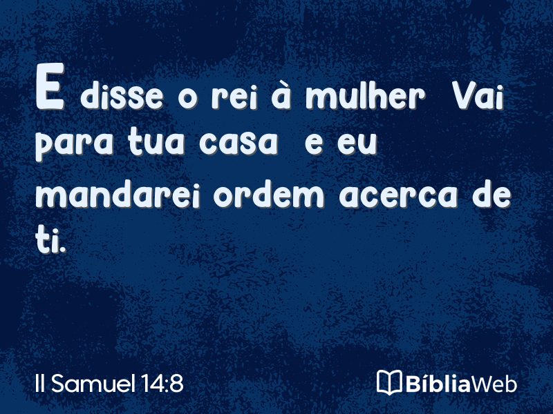 II Samuel 14:8 em imagem para compartilhar